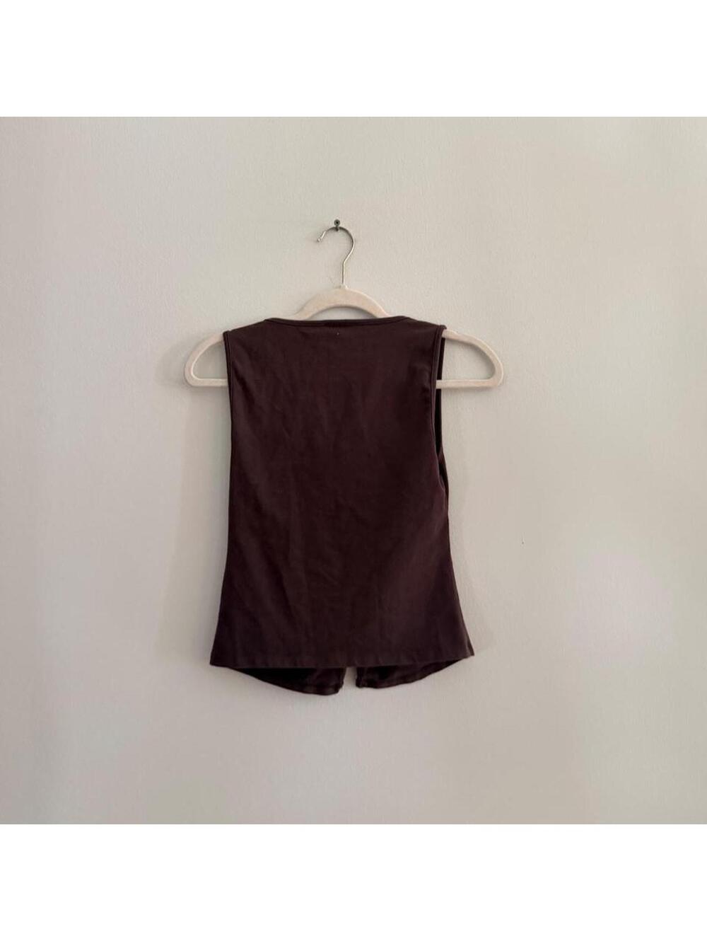 Reformation Tefi Twist Top in Brown - Picture 4 of 4